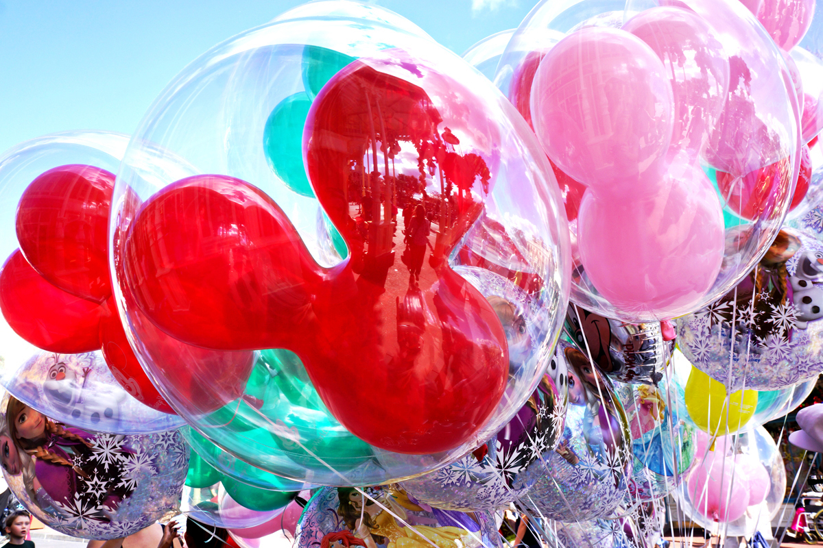 Image of balloons in a theme park